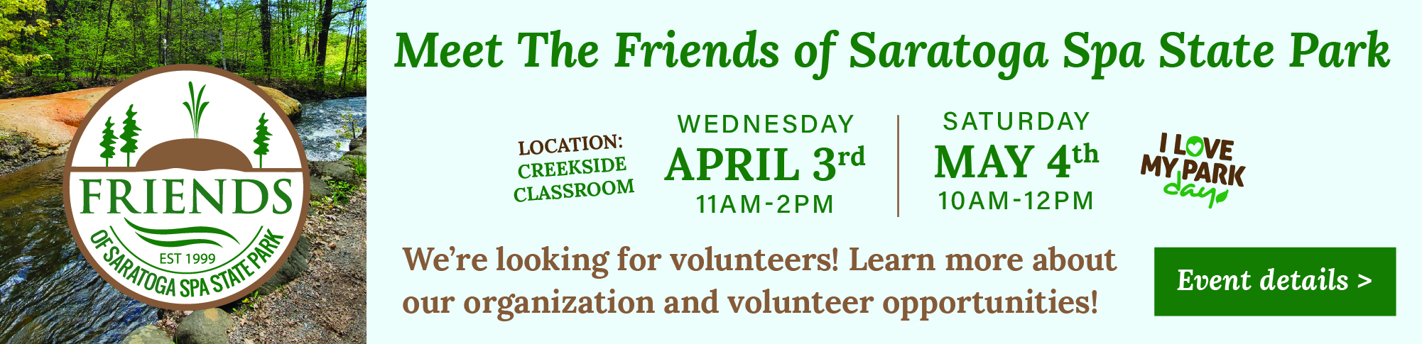 Event Banner-Meet The Friends of Saratoga Spa State Park